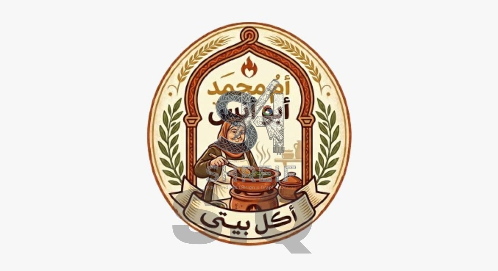 لوجو لمطعم اكل بيتى